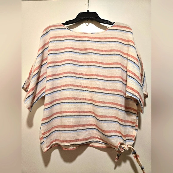 beachlunchlounge Tops - beachlunchlounge Boxy Linen Dolman Sleeve Top